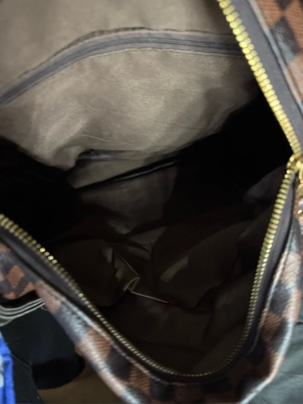 Checkered trendy backpack and wallet